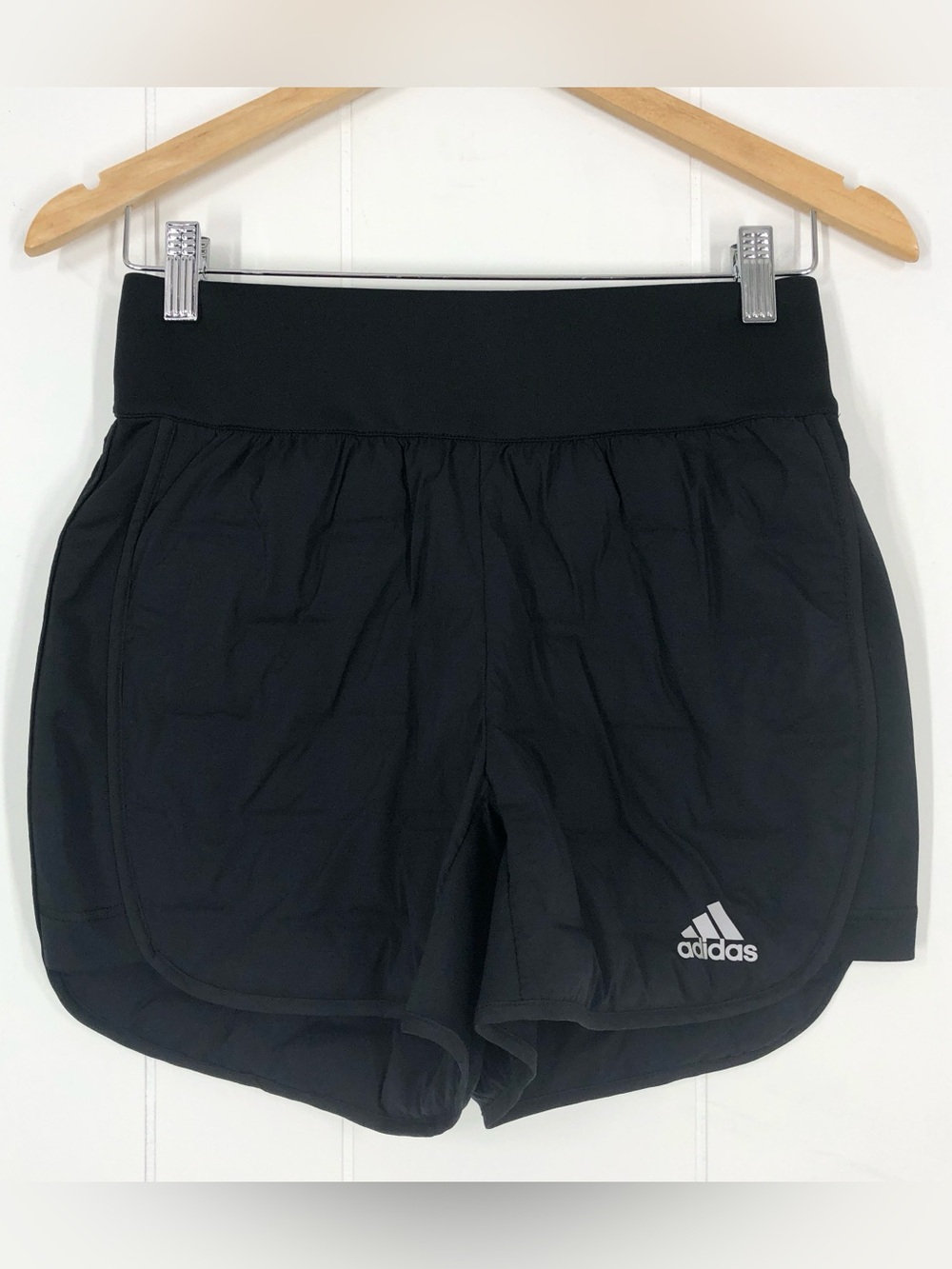Adidas X-City Padded High Rise Running Short Drawstring Size XS Black 4" Inseam